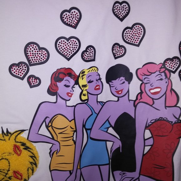 Frost Originals T Shirt Mens 2X White Chic Magnet Rhinestone Bling Stretch - Picture 7 of 13